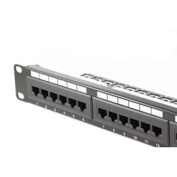 24 Port CAT6A Shielded Fully Loaded Patch Panel