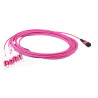 0.5M Salmon Pink Small Diameter CAT6A 10G F/UTP 28AWG Cable LSZH ( Component Test )