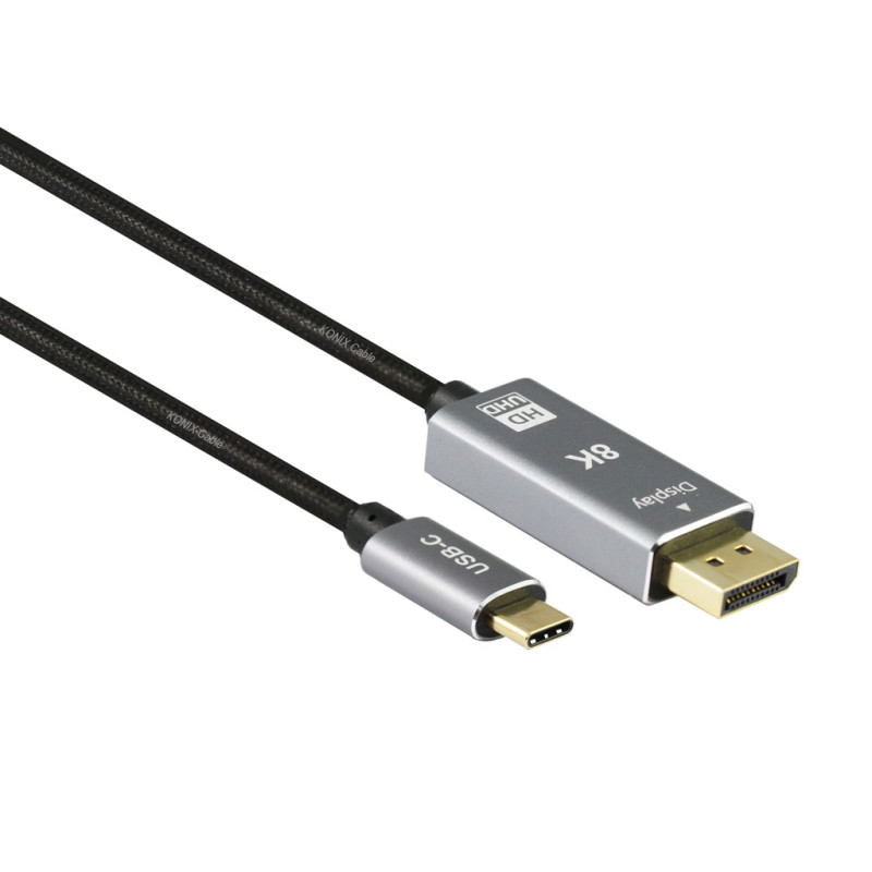 1M White IEC C13 Power Cable