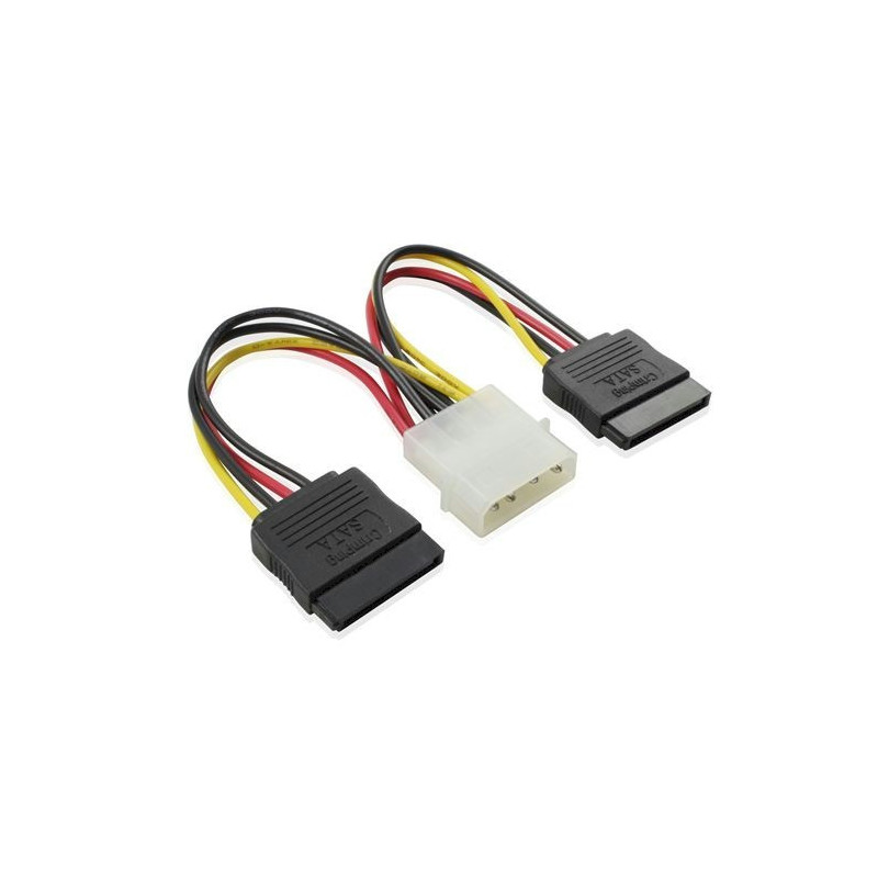 1M Yellow IEC C13 to C14 Power Cable