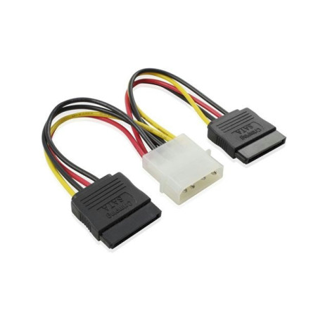 1M Yellow IEC C13 to C14 Power Cable