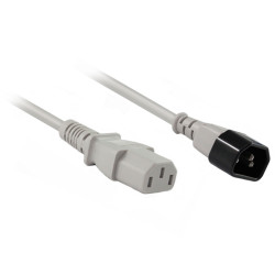 1M Yellow IEC C13 to C14 Power Cable