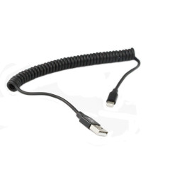 1M USB AM to Type-C Male Syn/Charing Cable with Curly cord