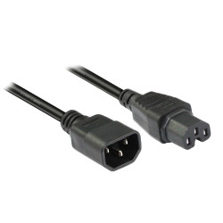 1.5M IEC C14 to C15 High Temperature Power Cable White