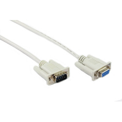 2M DB9M/DB9F Null Modem Cable